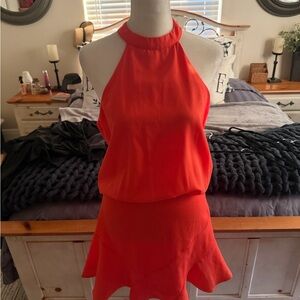 Olivaceous Vibrant Orange Mini Dress